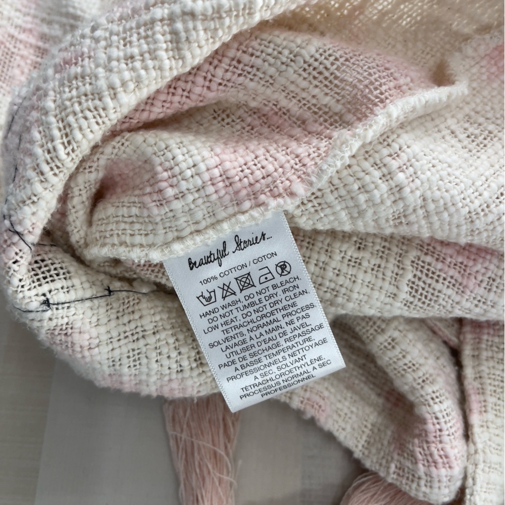 BEAUTIFUL STORIES x Anthropologie Livia textured beaded kimono cardigan OS pink - Picture 8 of 9